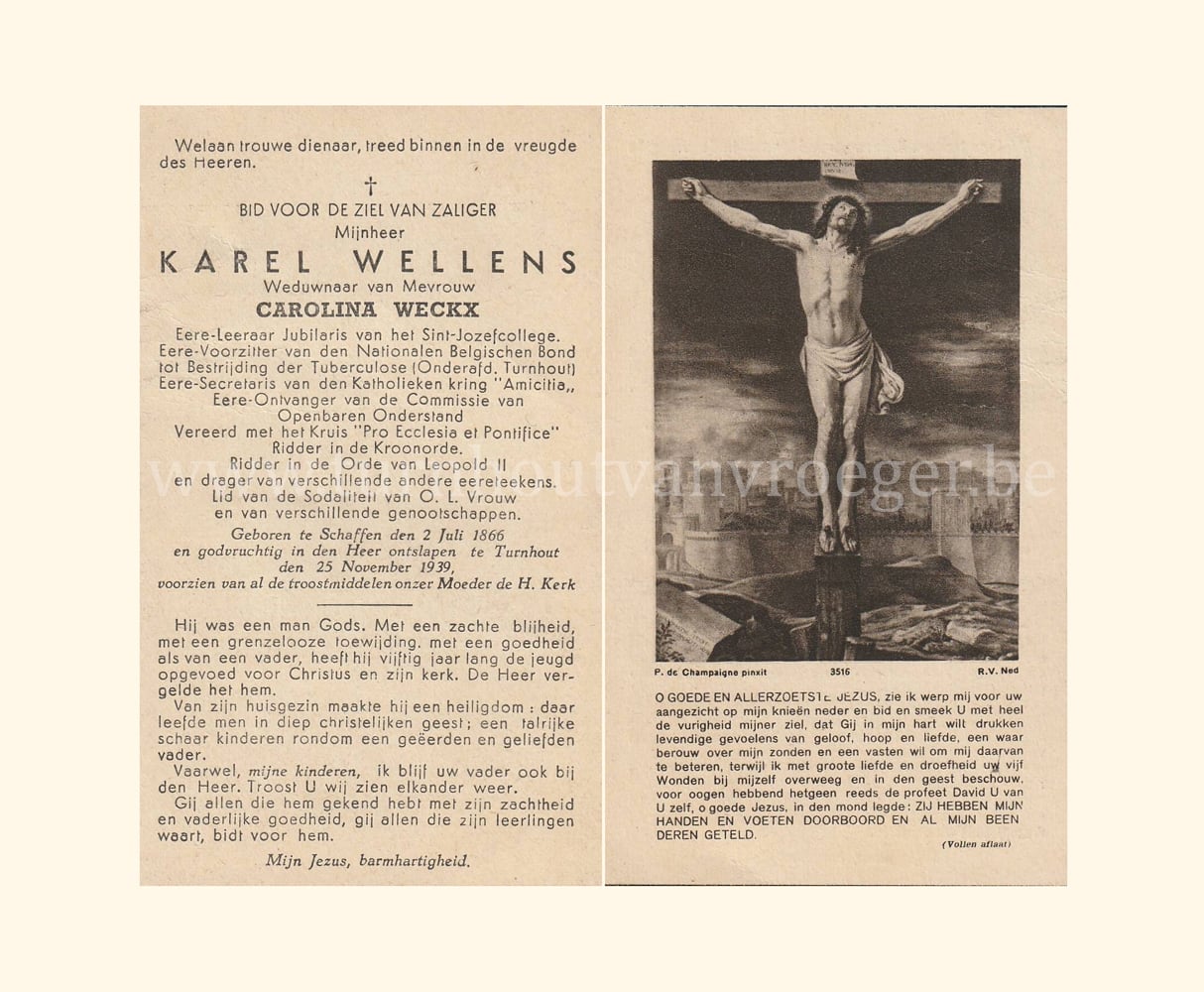 Turnhout van Vroeger Familie Wellens